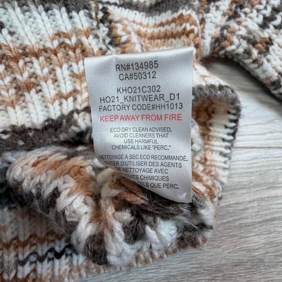 For Love & Lemons Geri Cardigan Brown Space Dye Chunky Knit Balloon Sleeve Sz XS - Picture 4 of 7